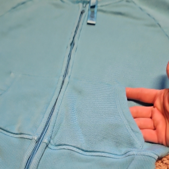 Skims French Terry Modal Zip Up- Cyan - Picture 8 of 11